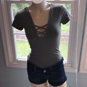 Express XS short sleeve bodysuit